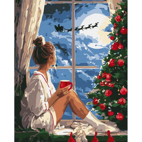 Картина по номерах "Різдвяний вечір" 40x50 см  мініатюра фото 1