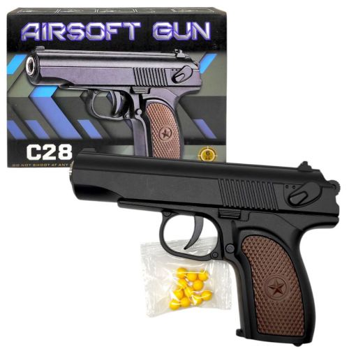 Пістолет з металевими деталями (коробка 18*13*3 см)  мініатюра фото 1