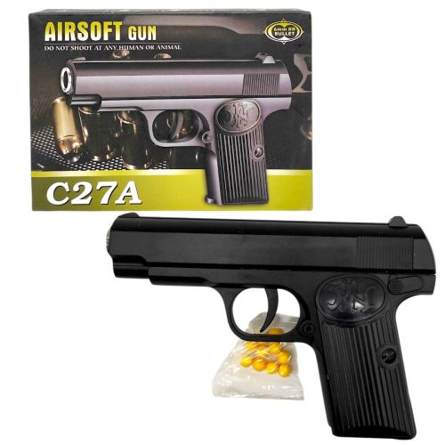 Пістолет з металевими деталями (коробка 18*13*4 см)  мініатюра фото 1