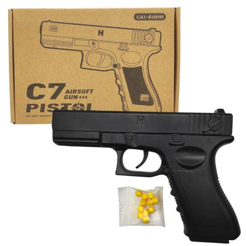 Пістолет з металевими деталями (коробка 8,7*13*4,2 см)  мініатюра фото 1