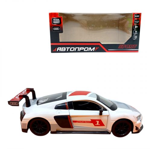АВТОПРОМ 1:32 AUDI R8 LMS (БЕЛАЯ) (18*3х8*2х9*2 см. )  мініатюра фото 1