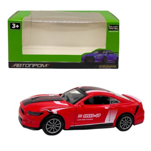 Машинка металлическая "АВТОПРОМ 1:36 MUSTANG", КРАСНАЯ (коробка - 15,5х7х8 см)  мініатюра фото 1