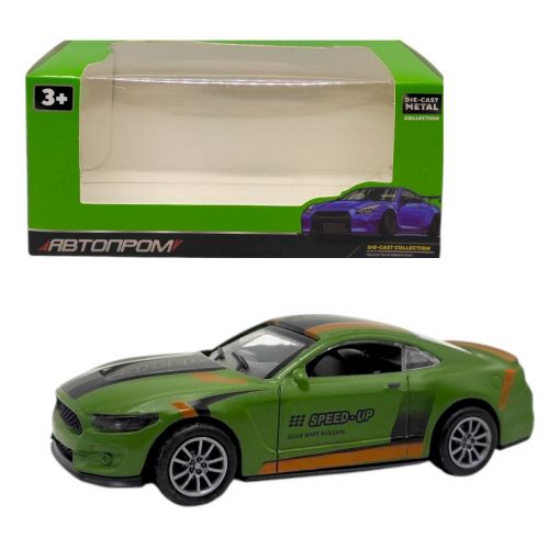 Машинка металлическая "АВТОПРОМ 1:36 MUSTANG", ЗЕЛЕНЫЙ (коробка - 15,5х7х8 см)  мініатюра фото 1