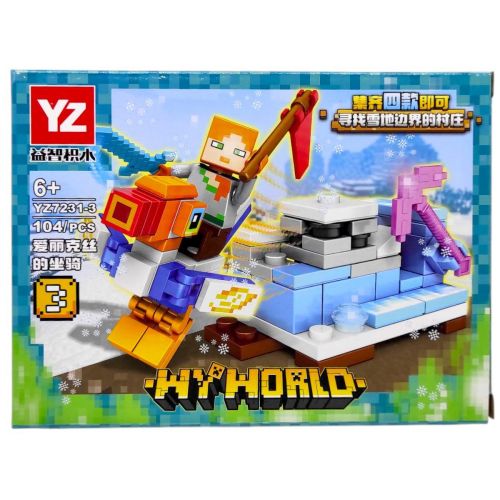 КОНСТРУКТОР "MINECRAFT/Майнкрафт" (ВИД 3) коробка - 19х14х4,5 см  мініатюра фото 1