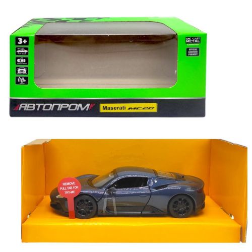 Уцінка. АВТОПРОМ 1:33 Maserati MC20 (ТЕМНО-СИНЯ) - Дирка в коробці фото