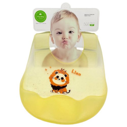 СИЛІКОНОВИЙ СЛЮНЯВЧИК (ЖОВТИЙ) ЛЕВ  мініатюра фото 1