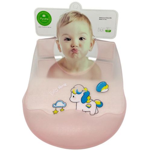 СИЛІКОНОВИЙ СЛЮНЯВЧИК (РОЖЕВИЙ) ПОНІ  мініатюра фото 1