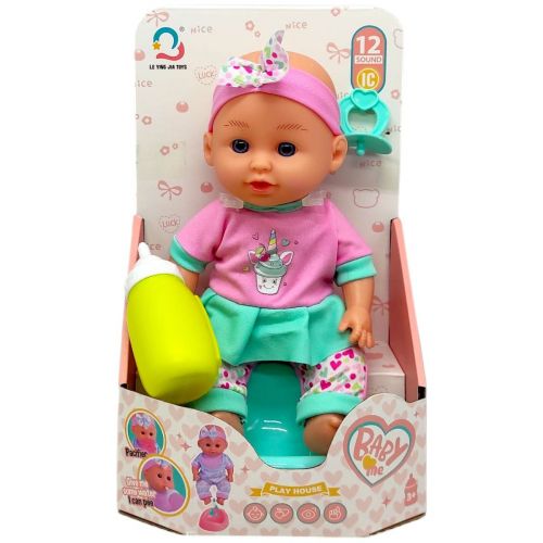 Пупс (батар.  муз, аксес, п'є, пісяє) коробка 27*10*18 см  мініатюра фото 1