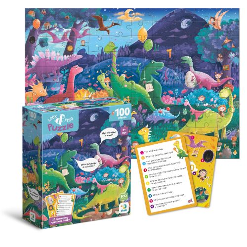 Пазл "Look and Find/Шукай та знаходь.  Країна динозаврів" 100 ел  мініатюра фото 1