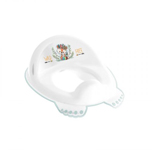 Туалетное противоскользящее сиденье "Дикий закат: Лисичка" (белое)  мініатюра фото 1