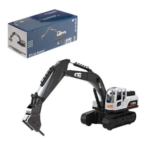 Екскаватор металевий, інерційний в коробці р. 30x10,3x13,3 см  мініатюра фото 1