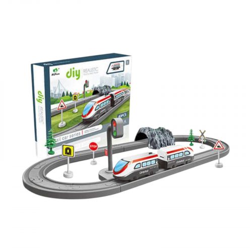 Залізна дорога на батарейках, в коробці.  р. 41*10*29см  мініатюра фото 1