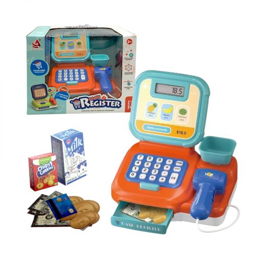 Касовий апарат з набором батар. муз. світло. кор. 24*16,5*18,3 см.  мініатюра фото 1