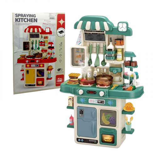 Кухня з посудом та аксес. батар. муз. світло. пар. тече вода.  кор. 52*13,5*35 см.  мініатюра фото 1