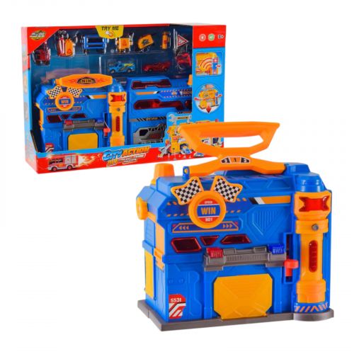 ПаркінгСТО з метал. машинками (2шт. )та аксес. батар. муз. світ. кор. 44*12,5*33 см.  мініатюра фото 1