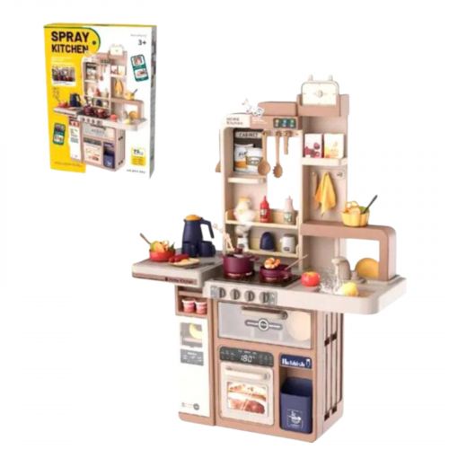 Кухня з посудом батар. муз. світ. пар. тече вода. кор. 67*19*47,5 см.  мініатюра фото 1