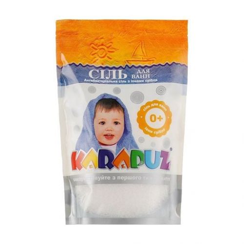 Карапуз Сіль для ванн Антибактеріальна з іонами срібла, від народження, 500г  мініатюра фото 1