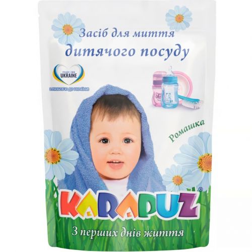 Карапуз Средство для мытья детской посуды Ромашка, 500мл (дойпак)  мініатюра фото 1
