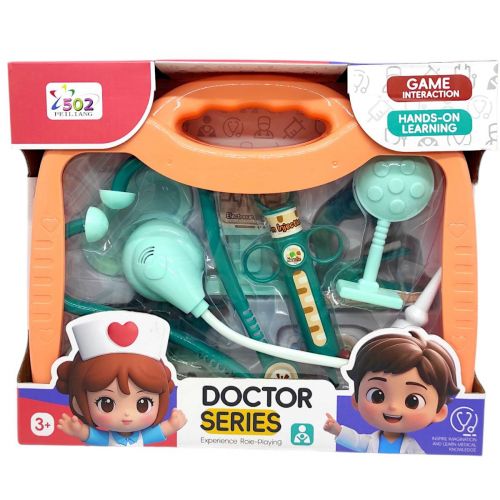 Лікарський набір у валізі (ТІЛЕСНИЙ) коробка - 27,5х7х23 см  мініатюра фото 1