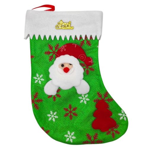 Чобіт для подарунків, фетр (ЗЕЛЕНИЙ)  мініатюра фото 1