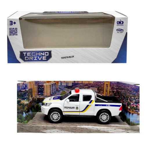 Автомодель металева "TOYOTA HILUX.  ПОЛІЦІЯ"  мініатюра фото 1