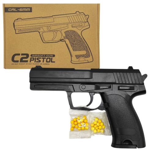 Пистолет металлический, в коробке 24*16*4 см  мініатюра фото 1