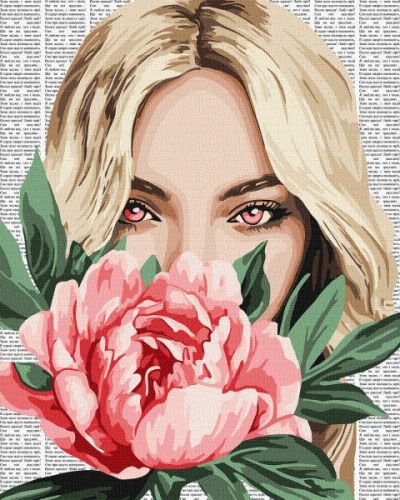 Картина за номерами - "Барвиста поезія: Півонія" ©art_selena_ua, 40х50см  мініатюра фото 1