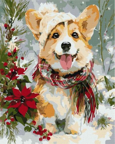 Картина за номерами - "Щасливий песик" ©art_selena_ua, 40х50см  мініатюра фото 1