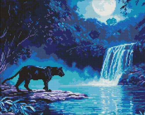 Алмазна мозаїка - "Нічний хижак" ©art_selena_ua, 40х50см  мініатюра фото 1