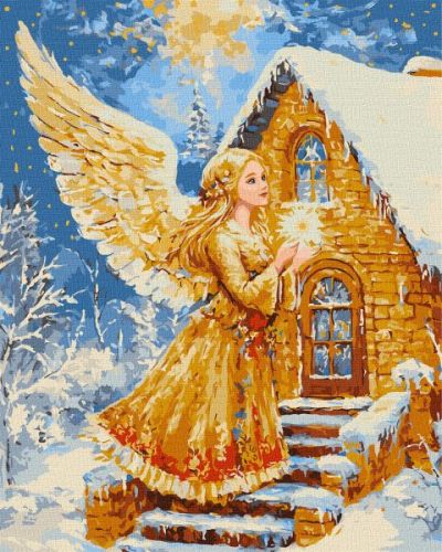 Картина за номерами - "Крила світла з фарбами металік" ©art_selena_ua, 40х50см  мініатюра фото 1