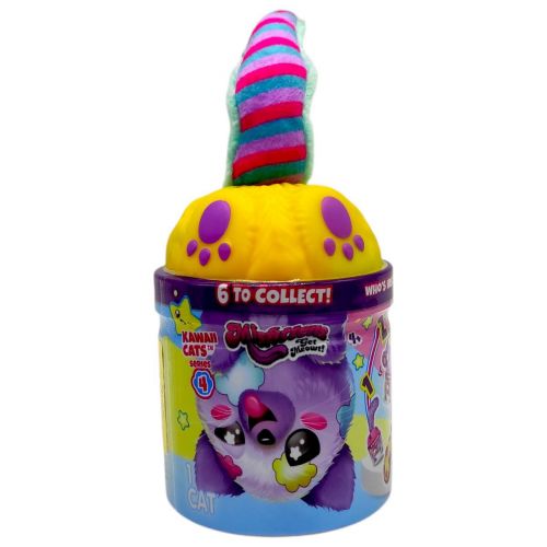 Мягкая игрушка "Misfittens Mini W4.  Котик в банке" (ЖЕЛТЫЙ)  мініатюра фото 1