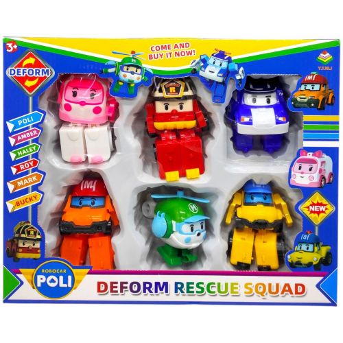 Набор трансформеров "Робокар Поли" 6 героев  мініатюра фото 1
