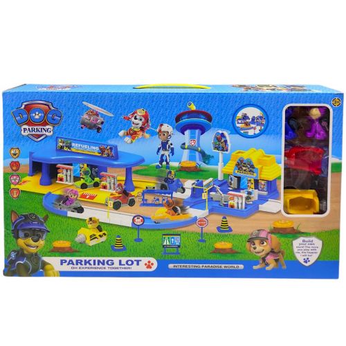 Трек (автозаправочная станция, 2 машинки, 2 съемных героя, дорожные знаки, аксессуары, наклейки)  мініатюра фото 1