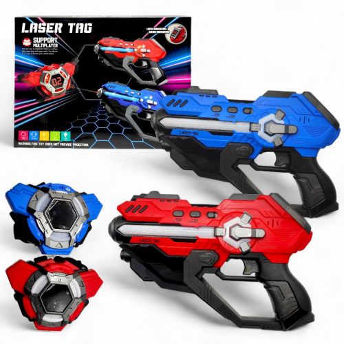 Пистолеты с мишенями (2 пистолета, 2 мишени, подсветка, звук, вибрация)  мініатюра фото 1