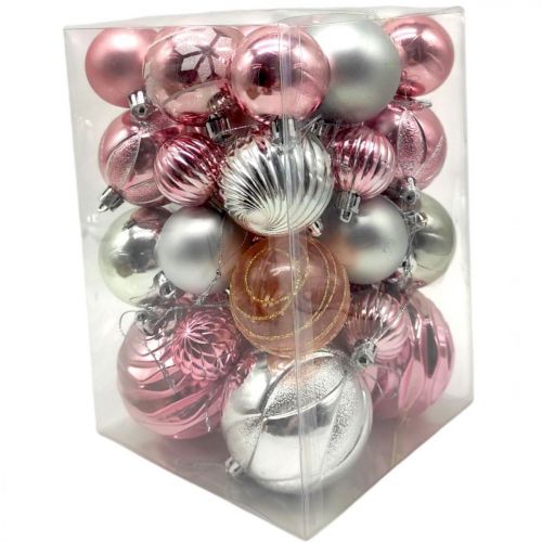 Уценка. Новогодние украшения, 36 штук, шарики, в слюде, в коробке - Повреждена упаковка фото