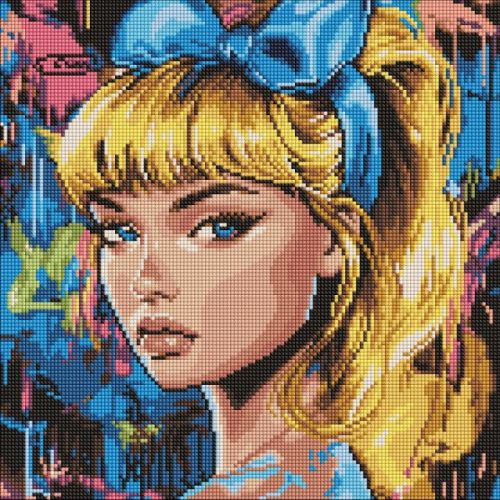 Алмазна мозаїка - "Сучасна Попелюшка" ©art_selena_ua, 40х40см  мініатюра фото 1