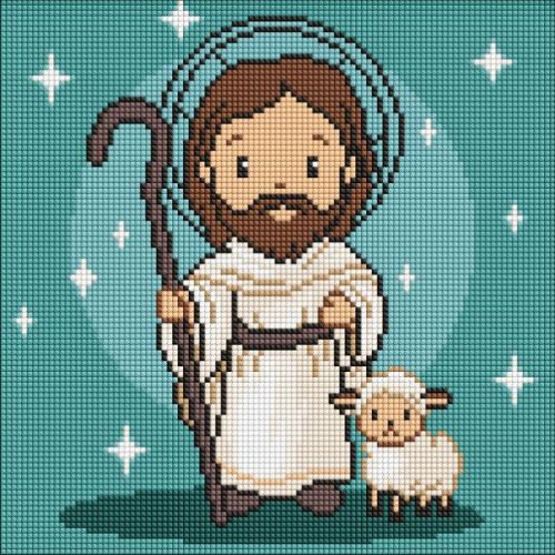 Алмазна мозаїка - "Милий Ісус" ©art_selena_ua, 30х30см  мініатюра фото 1