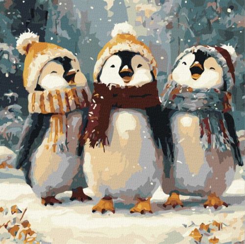 Картина за номерами - "Щасливі співи" ©art_selena_ua, 40х40см  мініатюра фото 1