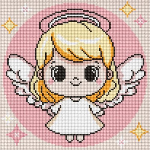 Алмазна мозаїка - "Святе янголятко" ©art_selena_ua, 30х30см  мініатюра фото 1