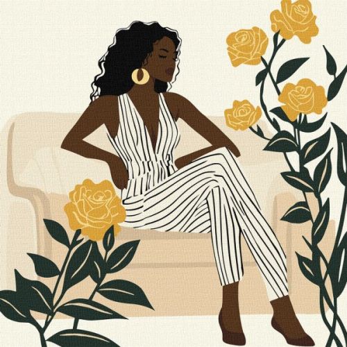 Картина за номерами - "Стильні лінії" ©art_selena_ua, 40х40см  мініатюра фото 1