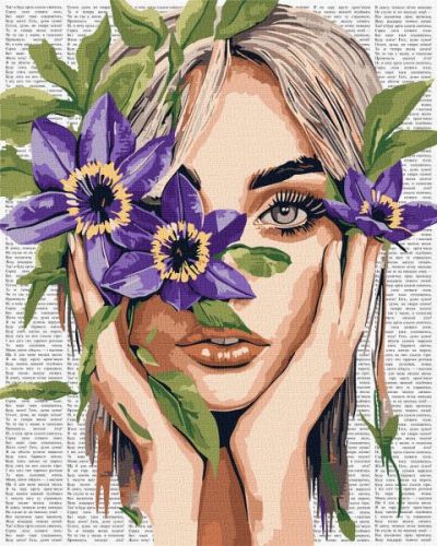 Картина за номерами - "Барвиста поезія: Клематис" ©art_selena_ua, 40х50см  мініатюра фото 1