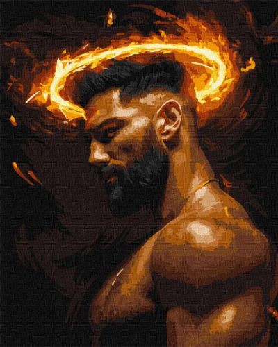 Картина за номерами - "Профіль мужності" ©art_selena_ua, 40х50см  мініатюра фото 1