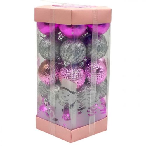 Уценка. Новогодние украшения, 35 штук, шарики, D=5 см, в слюде - Повреждена упаковка фото