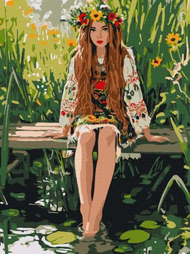 Картина за номерами - "Очі, що чекають" ©art_selena_ua, 30х40см  мініатюра фото 1