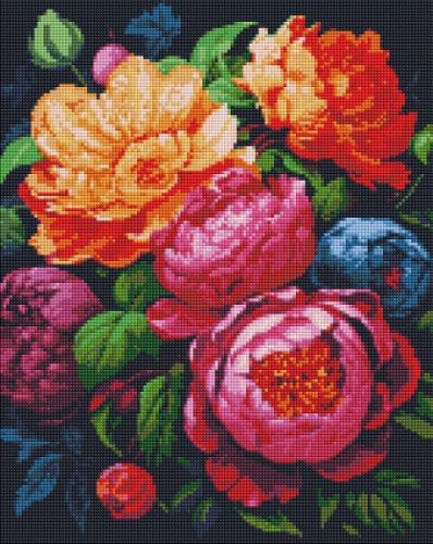 Алмазна мозаїка - "Барвистий букет" ©art_selena_ua, 40х50см  мініатюра фото 1