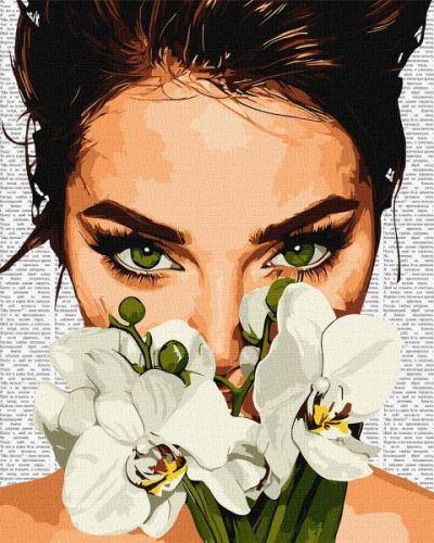 Картина за номерами - "Барвиста поезія: Орхідея" ©art_selena_ua, 40х50см  мініатюра фото 1