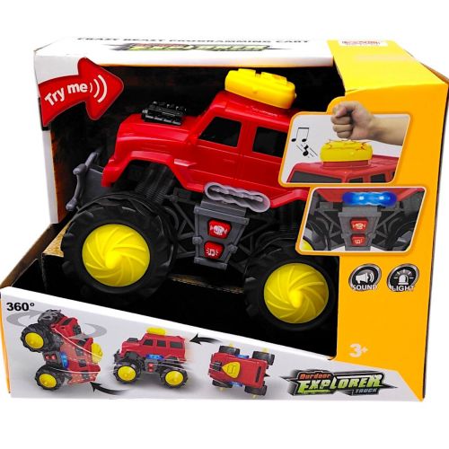 Джип на великих колесах (звук, світло, коробка 19,5*14,5*15 см)  мініатюра фото 1