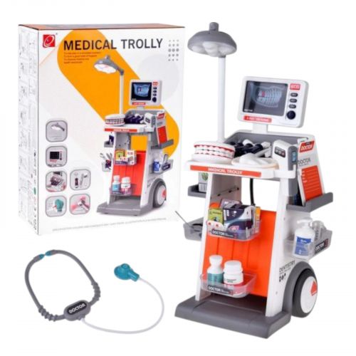 Лікарський стіл стоматолог з аксес. батар. муз. світ. кор. 43*15*33 см.  мініатюра фото 1