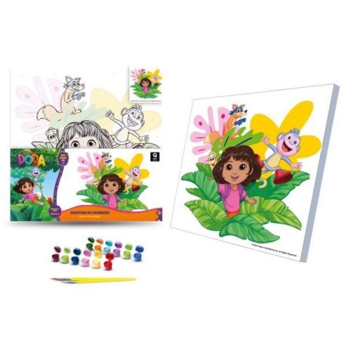 Картина по номерам "Дора в джунглях" (30х30 см)  мініатюра фото 1