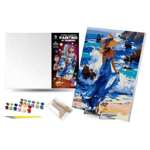 Картина по номерах 40х50 см "Я - Стихія" з деревʼяною підставкою  мініатюра фото 1